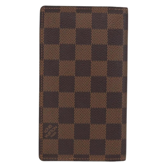 LOUIS VUITTON Damier Ebene Agenda Poche Note Cover R20703 LV Auth 148675