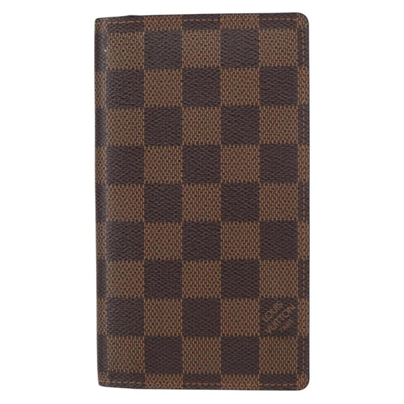 LOUIS VUITTON Damier Ebene Agenda Poche Note Cover R20703 LV Auth 148675
