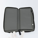 PRADA Round Wallet Safiano leather Black 2ML220 Auth 148677-9