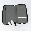 PRADA Round Wallet Safiano leather Black 2ML220 Auth 148677-10