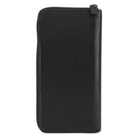 PRADA Round Wallet Safiano leather Black 2ML220 Auth 148677 - 0