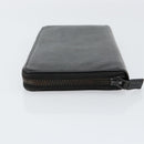 PRADA Round Wallet Safiano leather Black 2ML220 Auth 148677-5