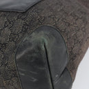 GUCCI GG Canvas Shoulder Bag Black Silver 34339 Auth 148680-9