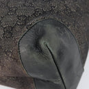 GUCCI GG Canvas Shoulder Bag Black Silver 34339 Auth 148680-16