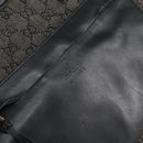 GUCCI GG Canvas Shoulder Bag Black Silver 34339 Auth 148680-17