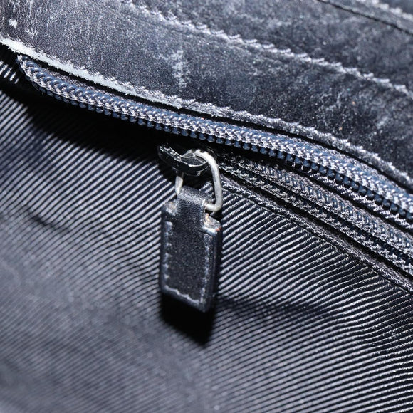 GUCCI GG Canvas Shoulder Bag Black Silver 34339 Auth 148680