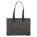 GUCCI GG Canvas Shoulder Bag Black Silver 34339 Auth 148680-2