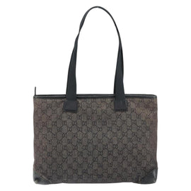 GUCCI GG Canvas Shoulder Bag Black Silver 34339 Auth 148680 - 0