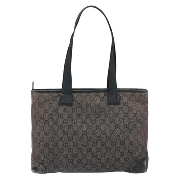 GUCCI GG Canvas Shoulder Bag Black Silver 34339 Auth 148680 - 0