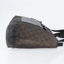 GUCCI GG Canvas Shoulder Bag Black Silver 34339 Auth 148680-3