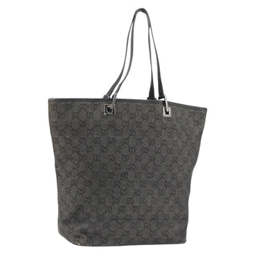 GUCCI GG Canvas Shoulder Bag Black Silver 31243 Auth 148685