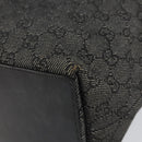 GUCCI GG Canvas Shoulder Bag Black Silver 31243 Auth 148685-9