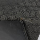 GUCCI GG Canvas Shoulder Bag Black Silver 31243 Auth 148685-15