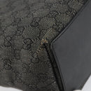GUCCI GG Canvas Shoulder Bag Black Silver 31243 Auth 148685-16