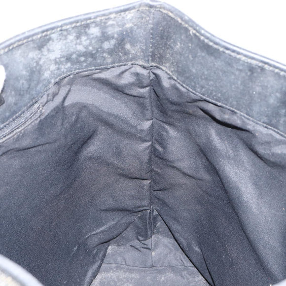 GUCCI GG Canvas Shoulder Bag Black Silver 31243 Auth 148685