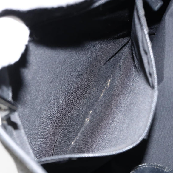 GUCCI GG Canvas Shoulder Bag Black Silver 31243 Auth 148685