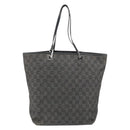 GUCCI GG Canvas Shoulder Bag Black Silver 31243 Auth 148685-2
