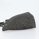 GUCCI GG Canvas Shoulder Bag Black Silver 31243 Auth 148685-4