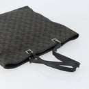 GUCCI GG Canvas Shoulder Bag Black Silver 31243 Auth 148685-6