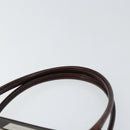 BURBERRY Nova Check Hand Bag Canvas Beige Silver Auth 148686-8