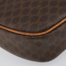 CELINE Macadam Canvas Shoulder Bag PVC Leather Brown Gold Auth 148688-14