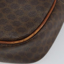 CELINE Macadam Canvas Shoulder Bag PVC Leather Brown Gold Auth 148688-15