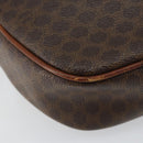 CELINE Macadam Canvas Shoulder Bag PVC Leather Brown Gold Auth 148688-16
