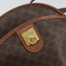 CELINE Macadam Canvas Shoulder Bag PVC Leather Brown Gold Auth 148688-17