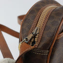 CELINE Macadam Canvas Shoulder Bag PVC Leather Brown Gold Auth 148688-10