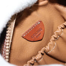 CELINE Macadam Canvas Shoulder Bag PVC Leather Brown Gold Auth 148688-18