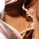 CELINE Macadam Canvas Shoulder Bag PVC Leather Brown Gold Auth 148688-21