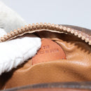 CELINE Macadam Canvas Shoulder Bag PVC Leather Brown Gold Auth 148688-12