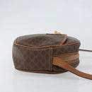 CELINE Macadam Canvas Shoulder Bag PVC Leather Brown Gold Auth 148688-3