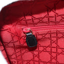 Christian Dior Canage Lady Dior Hand Bag Lamb Skin 2way Black Gold Auth 148689V-23