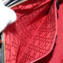 Christian Dior Canage Lady Dior Hand Bag Lamb Skin 2way Black Gold Auth 148689V-24