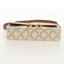 CELINE Triomphe Mini Semi Shoulder Bag PVC Brown White Auth 148690SM-5