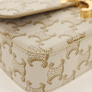 CELINE Triomphe Mini Semi Shoulder Bag PVC Brown White Auth 148690SM-15