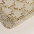 CELINE Triomphe Mini Semi Shoulder Bag PVC Brown White Auth 148690SM-17