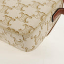 CELINE Triomphe Mini Semi Shoulder Bag PVC Brown White Auth 148690SM-18