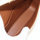 CELINE Triomphe Mini Semi Shoulder Bag PVC Brown White Auth 148690SM-10