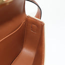 CELINE Triomphe Mini Semi Shoulder Bag PVC Brown White Auth 148690SM-22