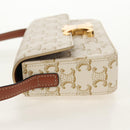 CELINE Triomphe Mini Semi Shoulder Bag PVC Brown White Auth 148690SM-3