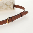 CELINE Triomphe Mini Semi Shoulder Bag PVC Brown White Auth 148690SM-8