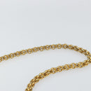 Old GUCCI Chain Shoulder Bag Leather Black Gold Auth 148693-14