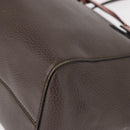 GUCCI Swing Tote Bag Leather Gray Gold 354408 Auth 148695-14