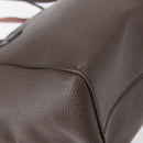 GUCCI Swing Tote Bag Leather Gray Gold 354408 Auth 148695-15