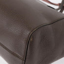 GUCCI Swing Tote Bag Leather Gray Gold 354408 Auth 148695-16