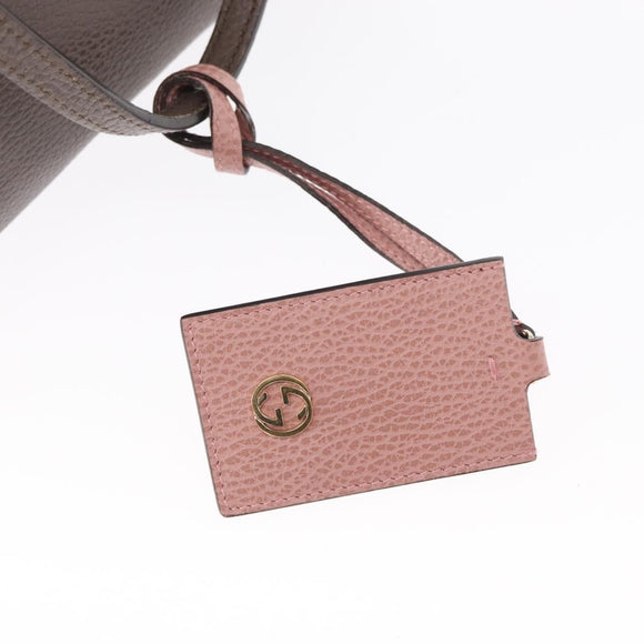 GUCCI Swing Tote Bag Leder Grau Gold 354408 Auth 148695