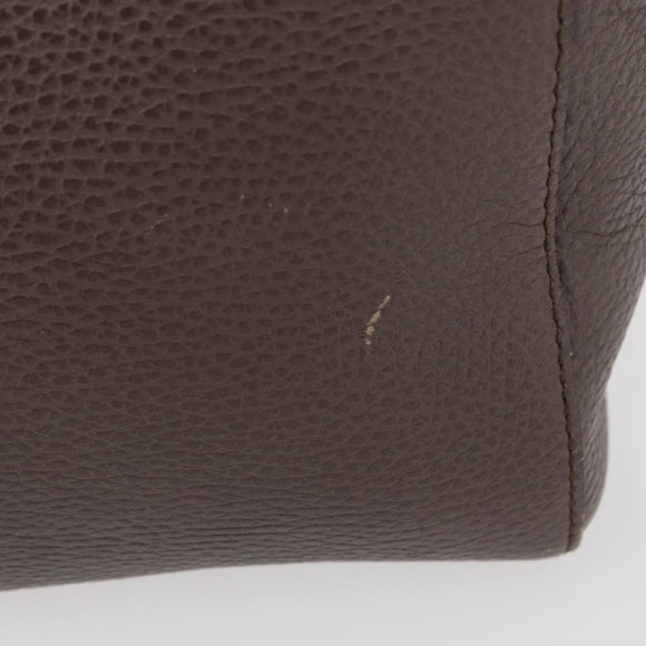 GUCCI Swing Tote Bag Leder Grau Gold 354408 Auth 148695