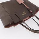 GUCCI Swing Tote Bag Leather Gray Gold 354408 Auth 148695-7